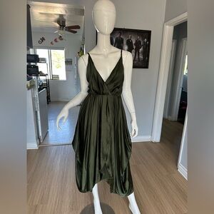 Alice + Olivia Olive Green Open Back Dress size 2